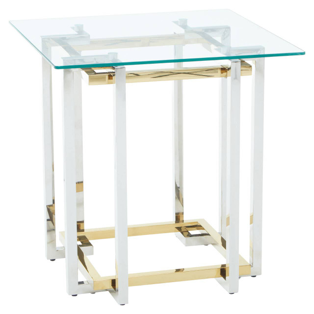 Premier Housewares Elino Silver And Gold Side Table