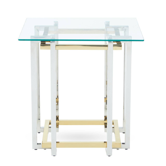 premier housewares Elino Silver and Gold Side Table