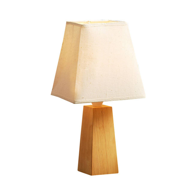 Premier Housewares Elion Tapered Wooden Base Table Lamp