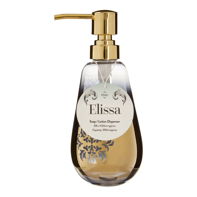 Premier Housewares Elissa Gold Ombre Soap Dispenser
