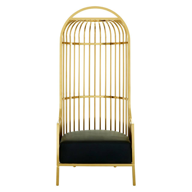 premier housewares Eliza Gold Finish Dome Cage Chair