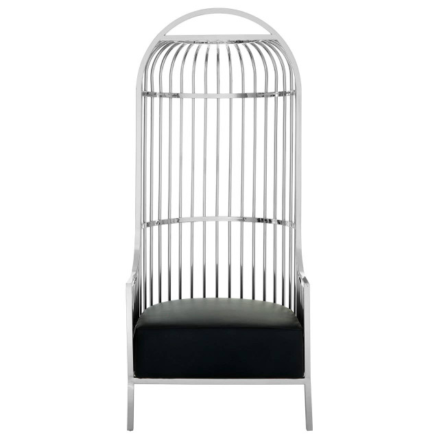 premier housewares Eliza Silver Finish Dome Cage Chair
