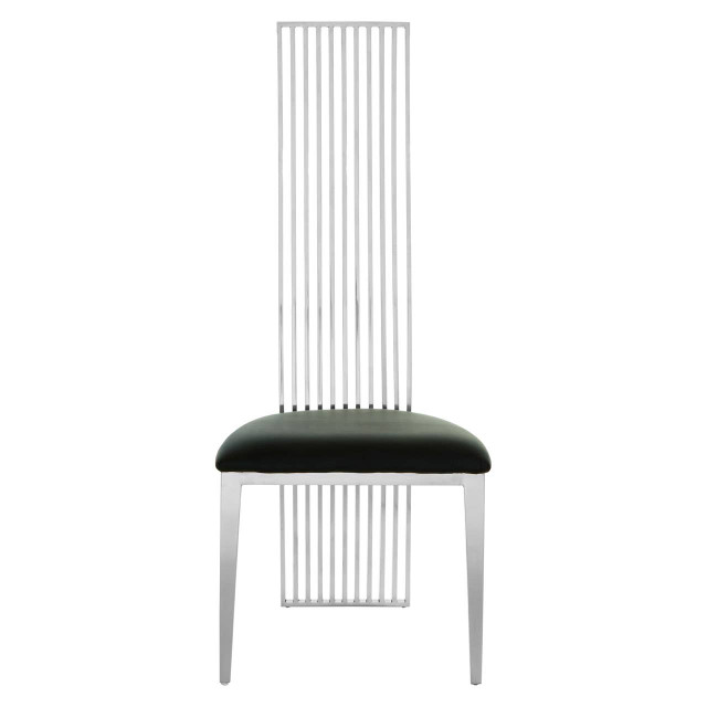 premier housewares Eliza Silver Finish High Back Dining Chair