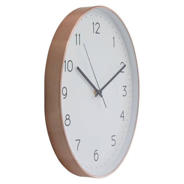 Premier Housewares Elko Oval Wall Clock With Copper Finish