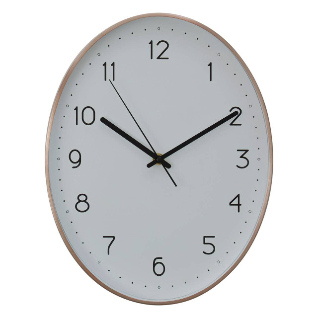 premier housewares Elko Oval Wall Clock with Copper Finish