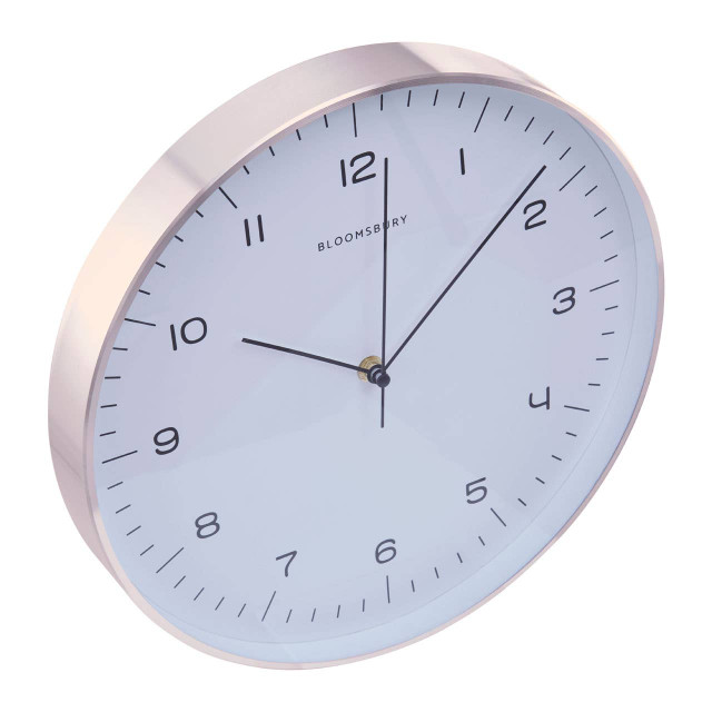 Premier Housewares Elko Round Copper Finish Wall Clock