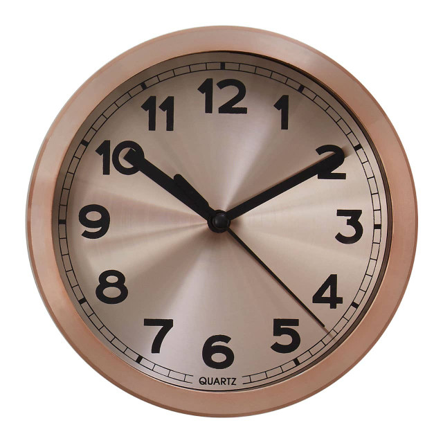 Premier Housewares Elko Wall Clock With Copper And Black Finish