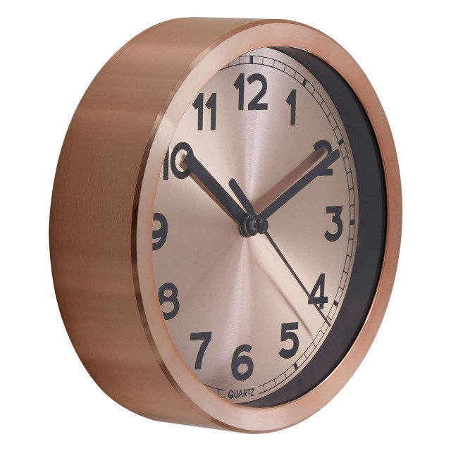 Premier Housewares Elko Wall Clock With Copper And Black Finish