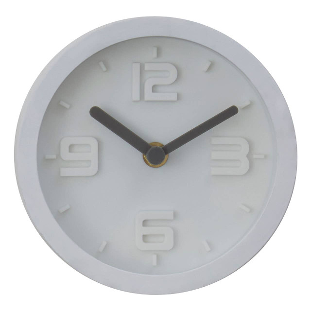 premier housewares Elko White Finish Embossed Wall Clock