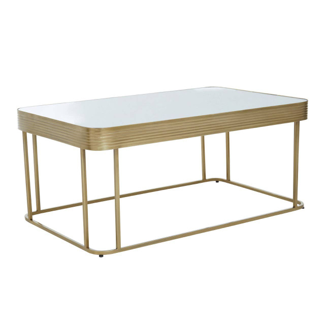 Premier Housewares Ella Gold Coffee Table With Mirror Top