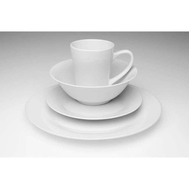 Premier Housewares Elmira 16 Piece White Porcelain Dinner Set