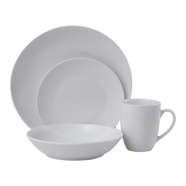 premier housewares Elmira 16Piece White Porcelain Dinner Set