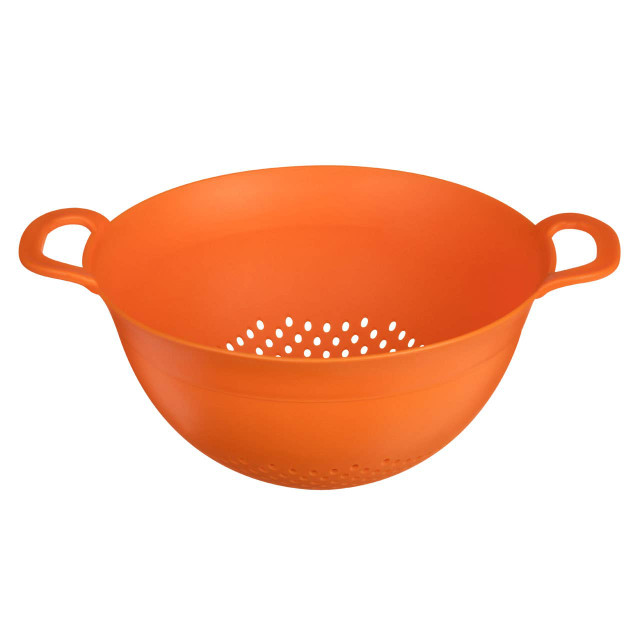 Premier Housewares Elon Orange Plastic Large Colander