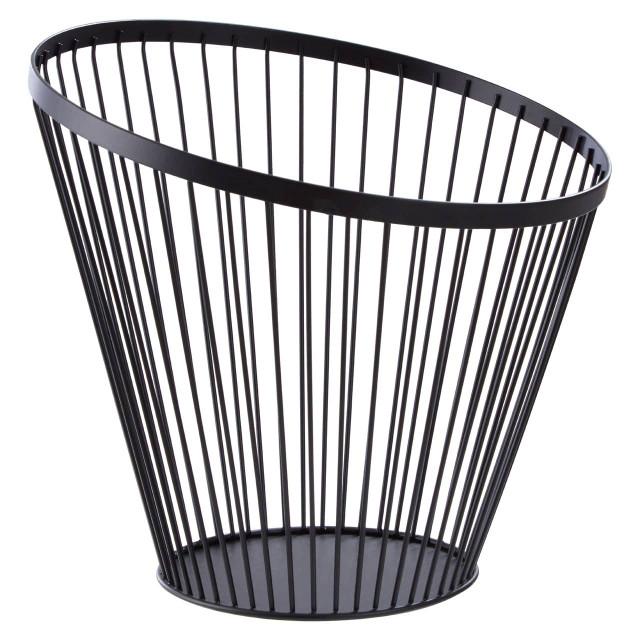 Premier Housewares Emery Matt Black Wire Tall Basket