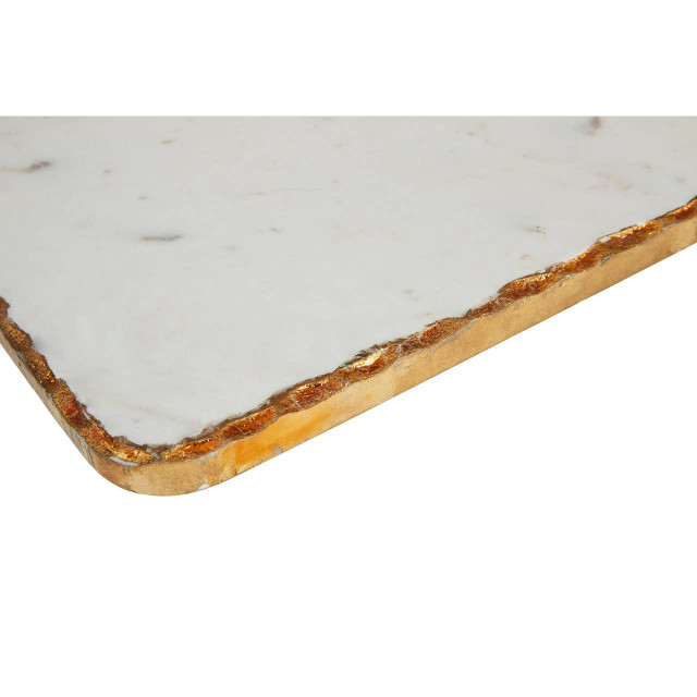 Premier Housewares Empire White Marble And Gold Serving Paddle Board