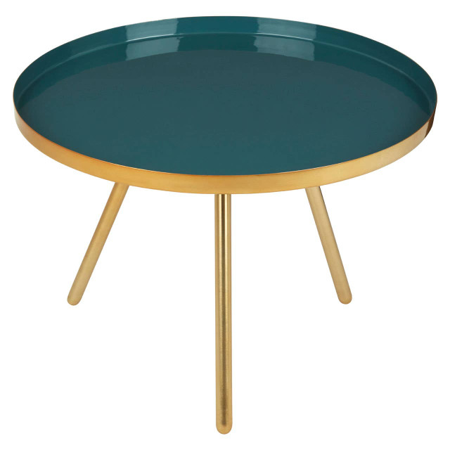 Premier Housewares Enox Large Diesel Green And Gold Coffee Table