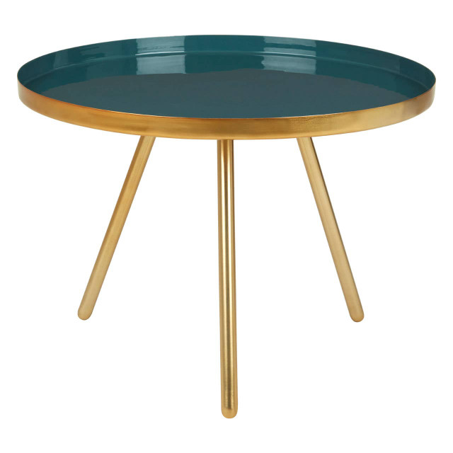 premier housewares Enox Large Diesel Green and Gold Coffee Table