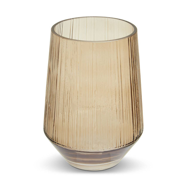 Premier Housewares Esma Small Smoked Brown Glass Vase