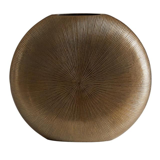 Premier Housewares Estrella Large Gold Finish Round Vase