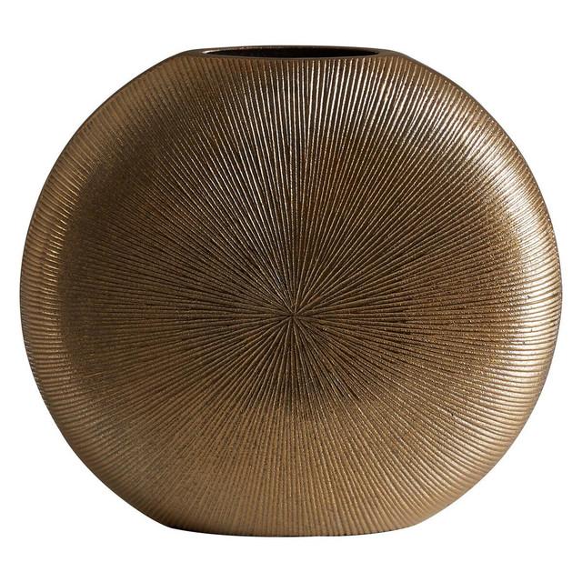 Premier Housewares Estrella Small Gold Finish Round Vase