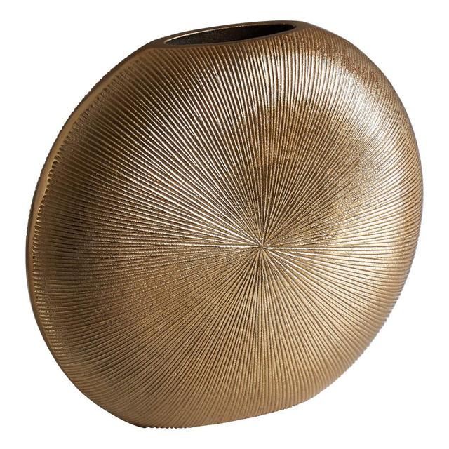 premier housewares Estrella Small Gold Finish Round Vase