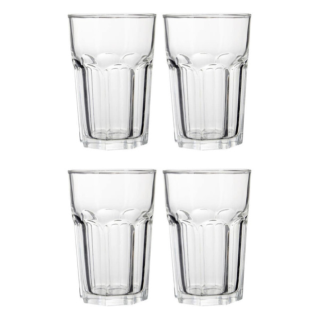 premier housewares Euri Set of Four Clear Glass Tumblers 500ml