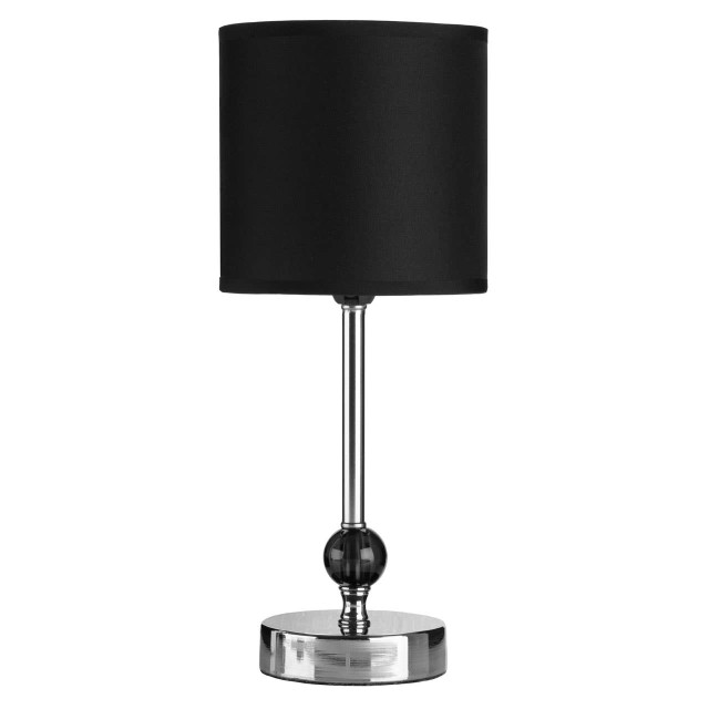 premier housewares Evaine Chrome and Black Acrylic Ball Table Lamp