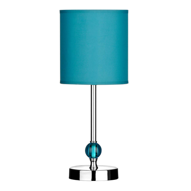 Premier Housewares Evaine Teal Acrylic Ball Table Lamp