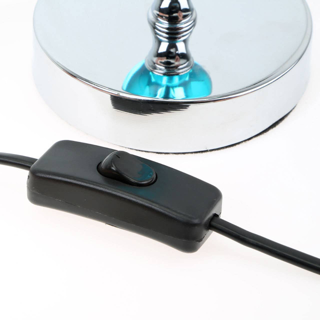 Premier Housewares Evaine Teal Acrylic Ball Table Lamp