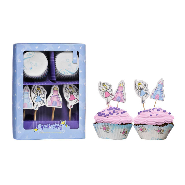 premier housewares Fairy Cupcake Cases And Toppers Set
