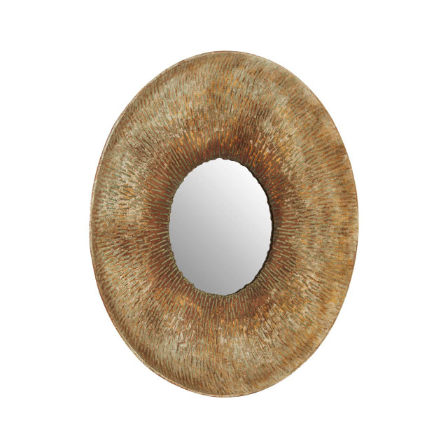 Premier Housewares Faiza Gold Medium Textured Wall Mirror