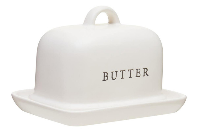 premier housewares Farmhouse Cream Large Butter Dish