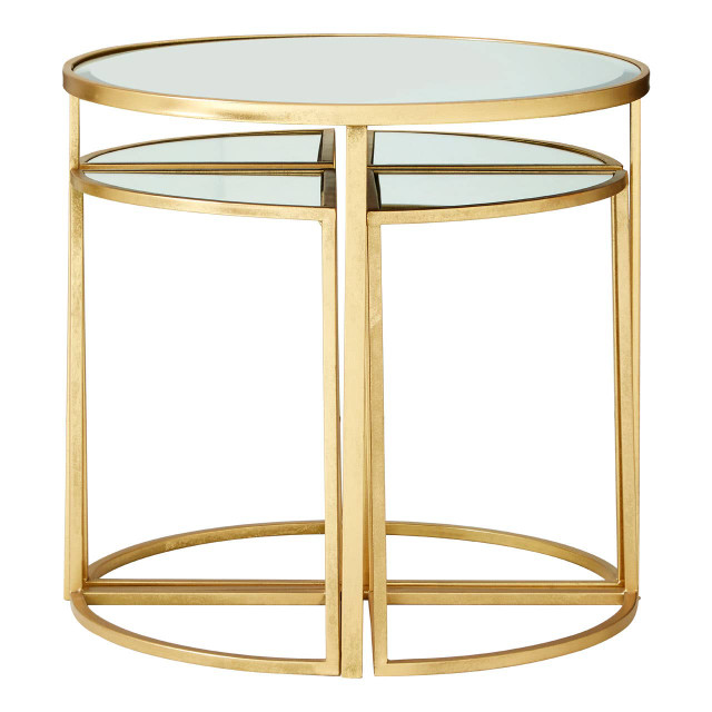 premier housewares Farran Champagne Gold Set Of 5 Tables