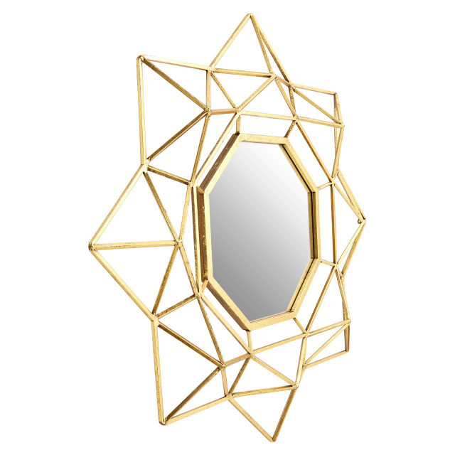 Premier Housewares Farran Champagne Gold Wall Mirror