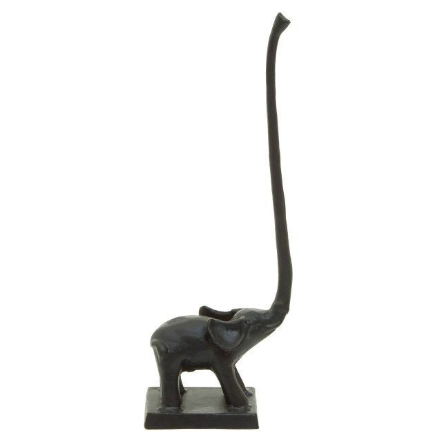 premier housewares Fauna Black Finish Elephant Toiler Roll Holder