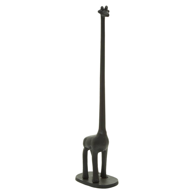 Premier Housewares Fauna Black Giraffe Toilet Roll Holder