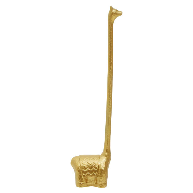 premier housewares Fauna Gold Finish Llama Toilet Roll Holder