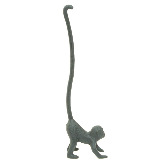premier housewares Fauna Grey Finish Monkey Toilet Roll Holder