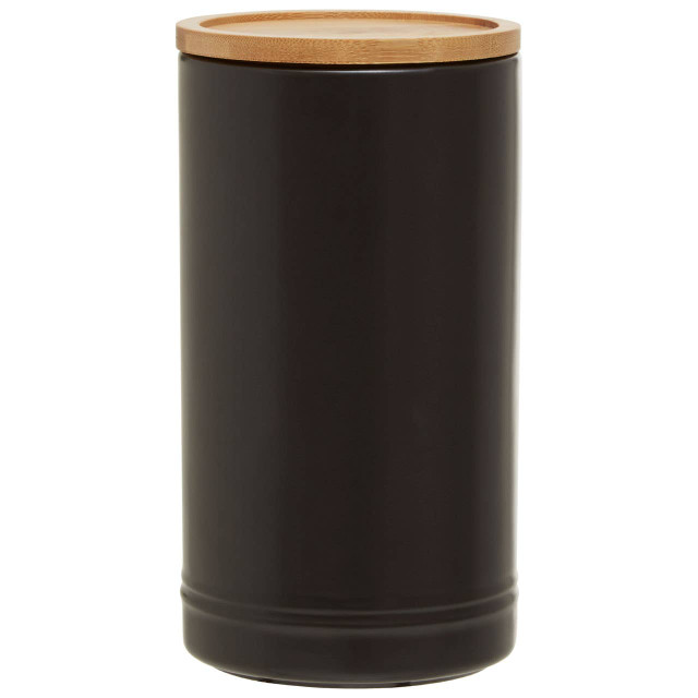 Premier Housewares Fenwick Black Large Stoneware Canister