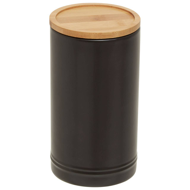 Premier Housewares Fenwick Black Large Stoneware Canister