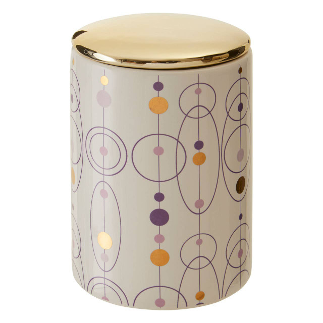Premier Housewares Fenwick Canister With Gold Finish Lid