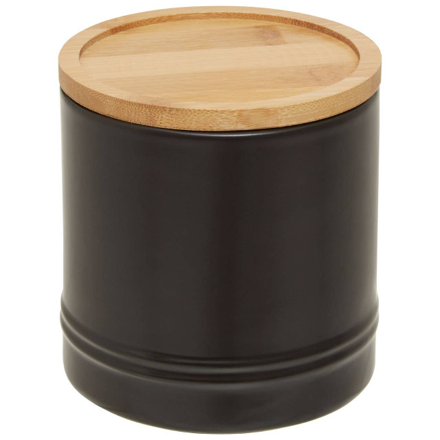 Premier Housewares Fenwick Medium Black Stoneware Canister