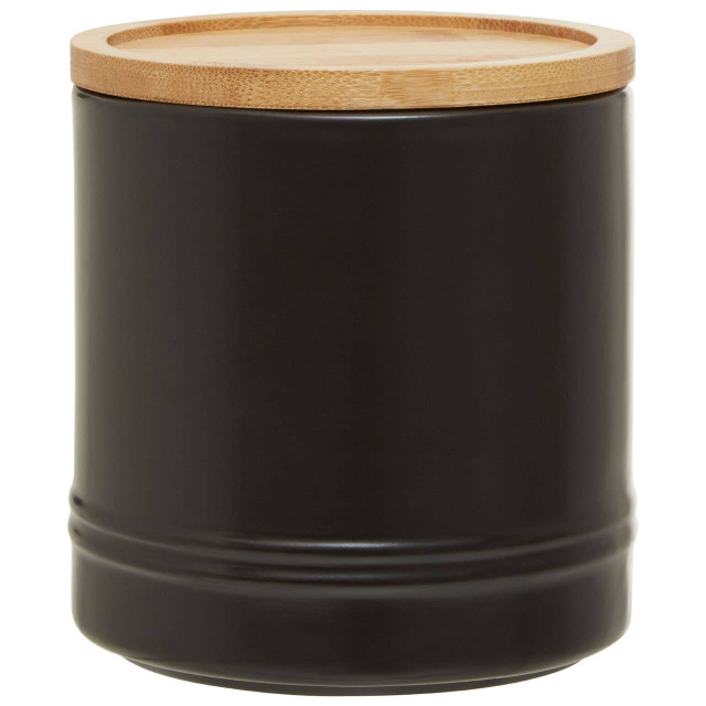 premier housewares Fenwick Medium Black Stoneware Canister