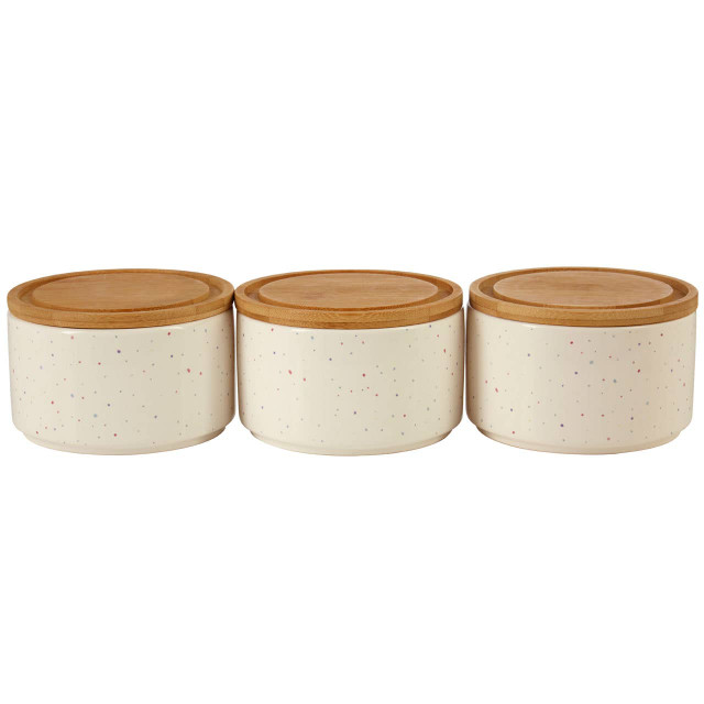 Premier Housewares Fenwick Set Of 3 Stackable Canisters