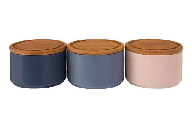 Premier Housewares Fenwick Set Of 3 Stacking Canisters