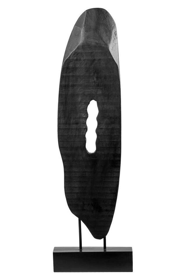 Premier Housewares Fidel Rustic Black Vertical Mango Wood Slice Sculpture