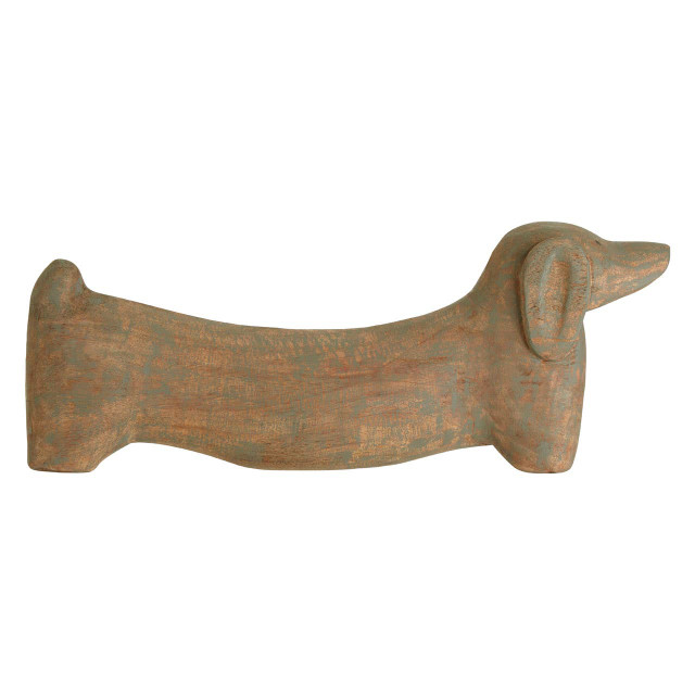 Premier Housewares Fidra Mango Wood Sausage Dog Sculpture