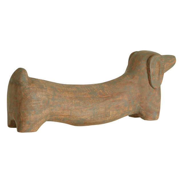 Premier Housewares Fidra Mango Wood Sausage Dog Sculpture
