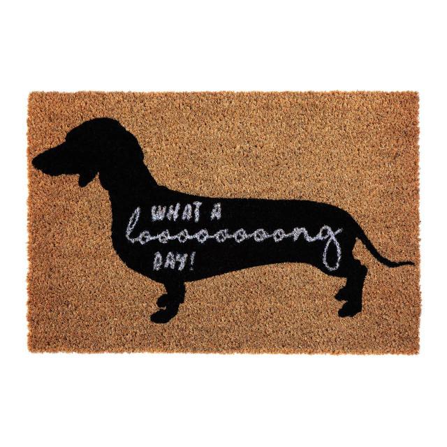premier housewares Filta What a Long Day Sausage Dog Doormat