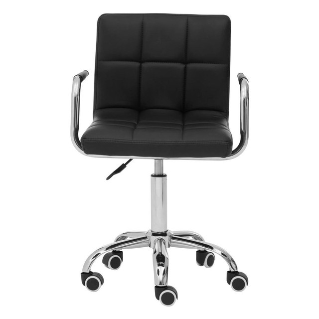 Premier Housewares Finn Black Home Office Chair With Swivel Base